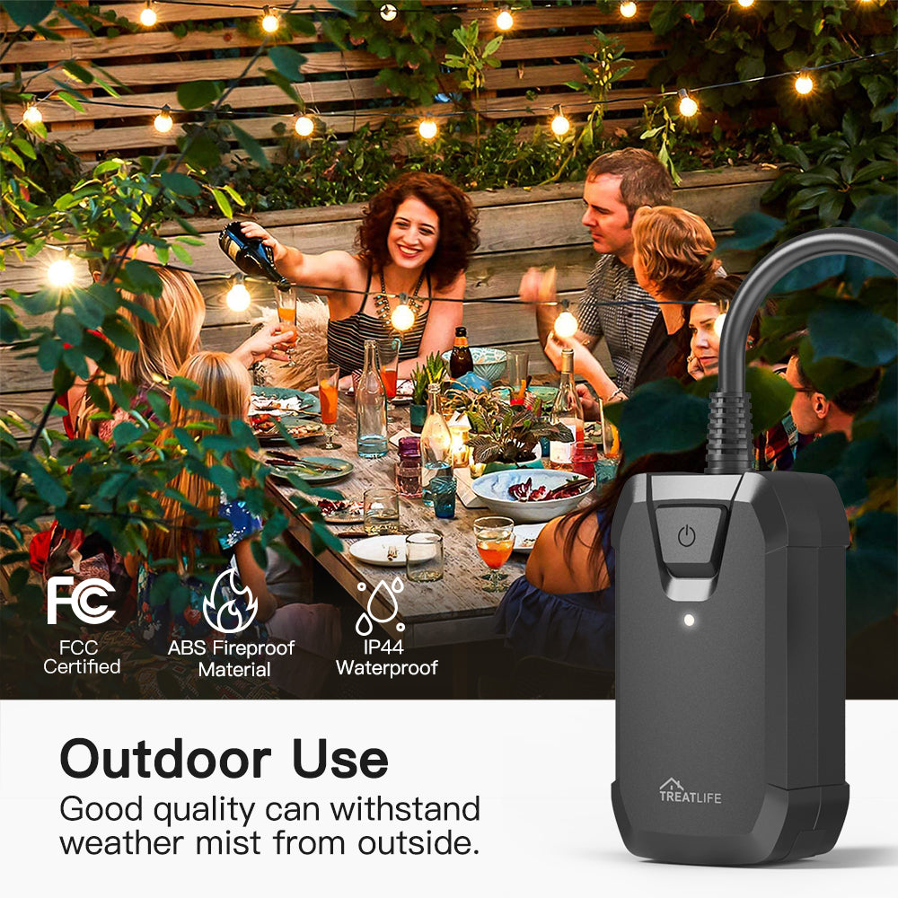 Treatlife Smart Outdoor Dimmer, 400W, IP44, Works with Alexa and Google Home