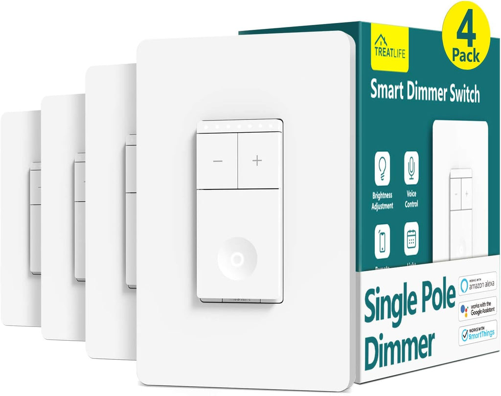 Treatlife Smart Dimmer Switch,400W,Neutral Wire Needed
