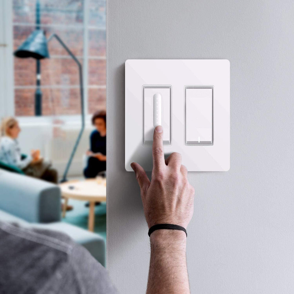 Treatlife Screwless 2-Gang Wall Plate, 1Pack