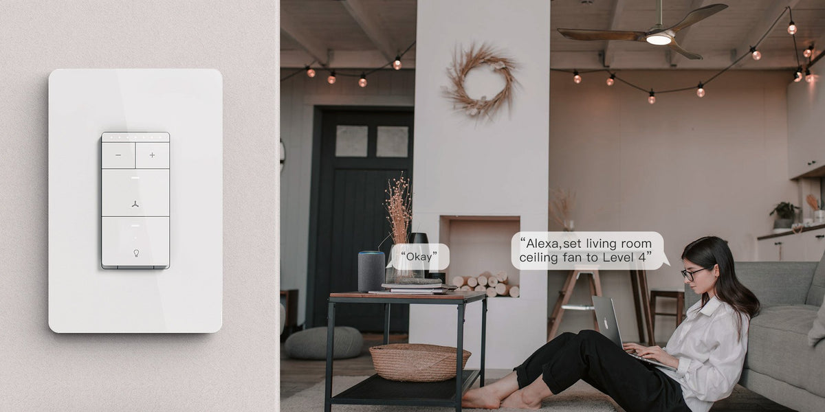 Treatlife Smart Ceiling Fan Control and Light Dimmer Switch TREATLIFE