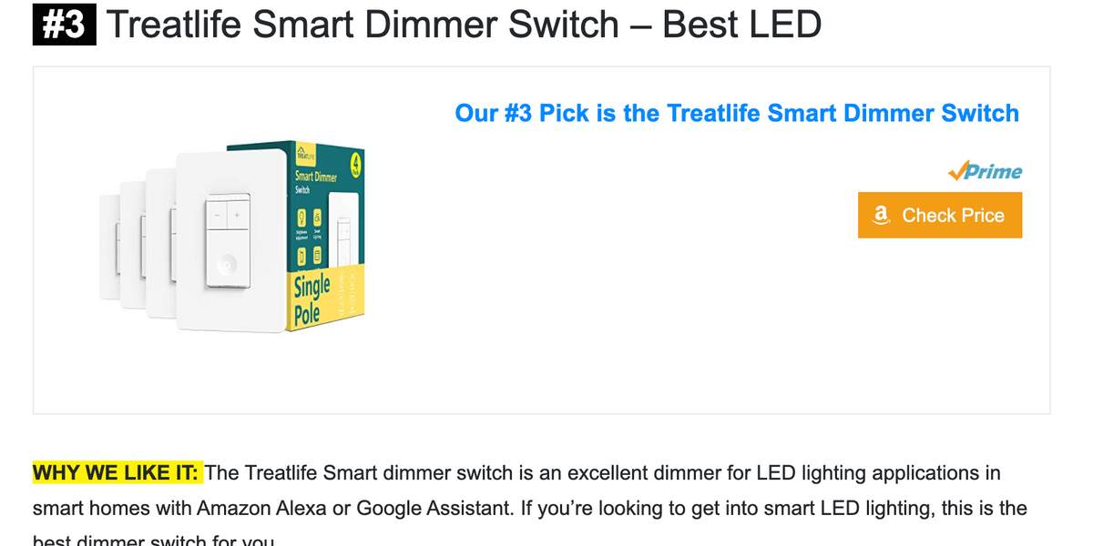 Treatlife Chosen As The Best Smart Dimmer Switch for LED Lights TREATLIFE