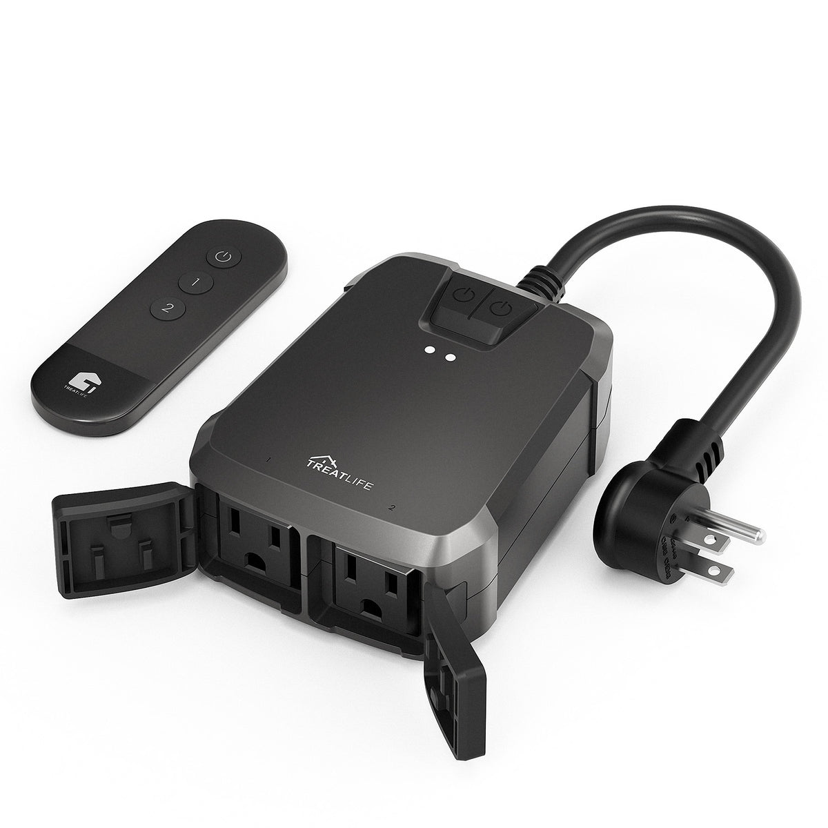 TREATLIFE 2-in-1 Wireless Remote Control Outlet IP64 Weather-Resistant ...