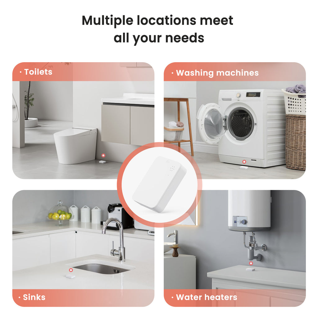 voor Tuya Watermelder, wifi, wateralarm, waterlekalarm, watersensor met 85 dB, luid waterlekalarm, intelligent veiligheidsalarm, afstandsbediening, monitor-lek, voor keuken, badkamer en kelder voor Tuya Watermelder, wifi, wateralarm, waterlekalarm, watersensor met 85 dB, luid waterlekalarm, intelligent veiligheidsalarm, afstandsbediening, monitor-lek, voor keuken, badkamer en kelder