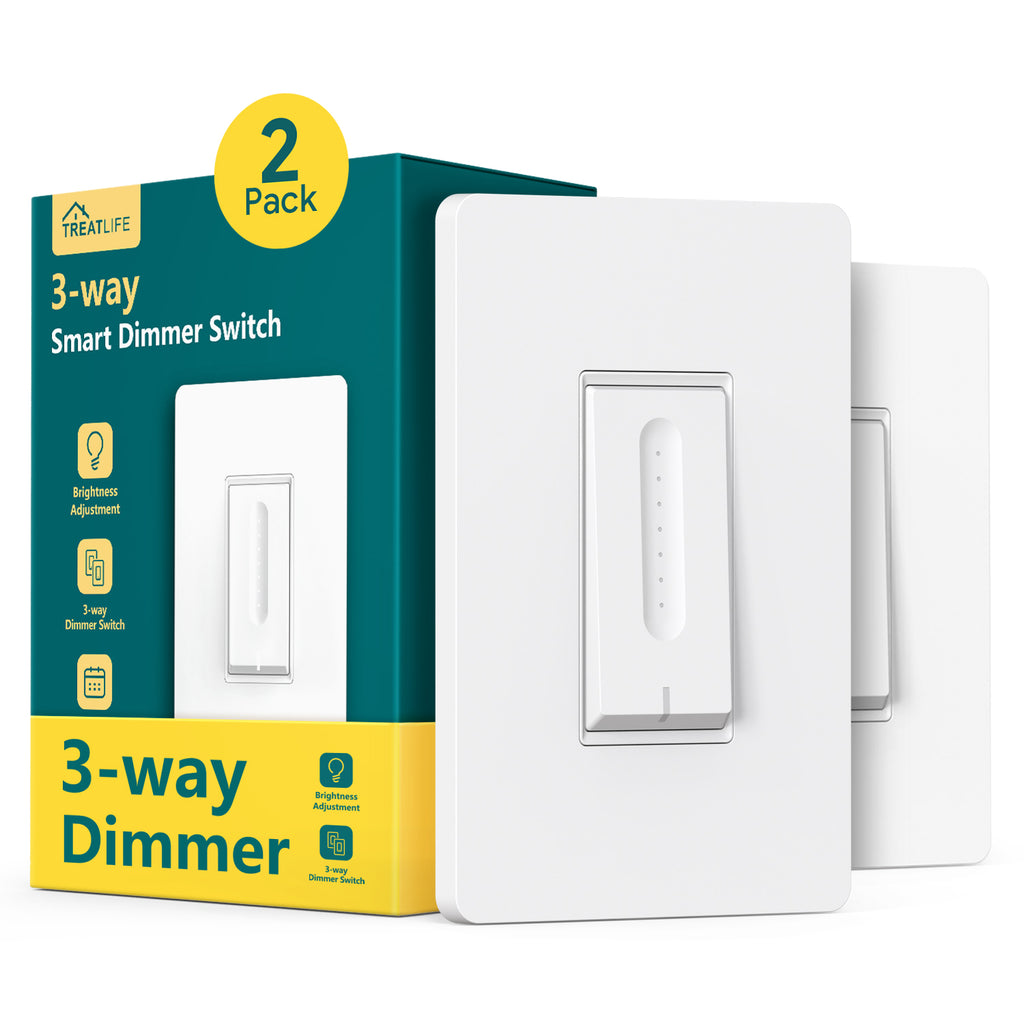 Treatlife Master 3-Way Smart Dimmer Switch 2Pack,  Works with Alexa & Google Home, Neutral Wire Require