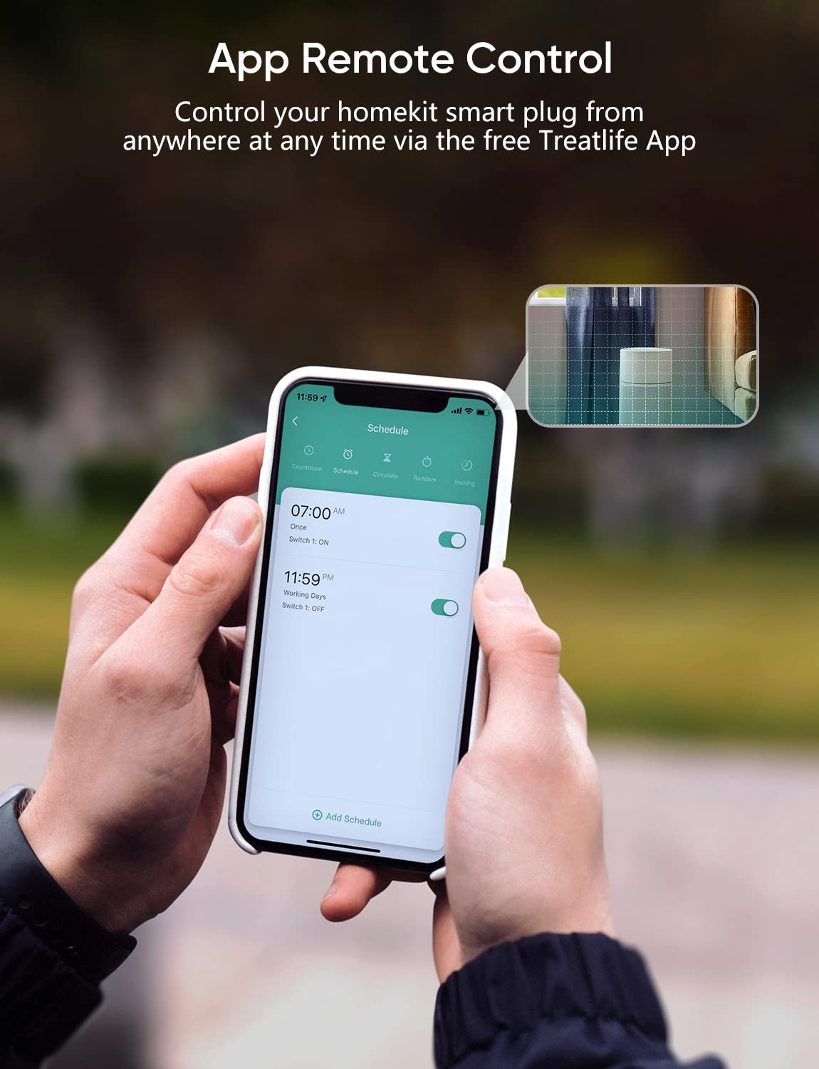 Treatlife 2 in 1 HomeKit Outdoor Plug SK30H-1