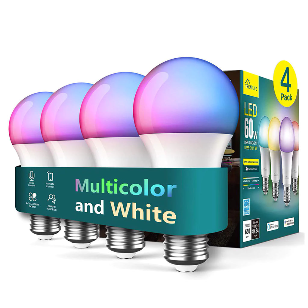 Smart Color Changing Light Bulb 9W 800LM - Treatlife