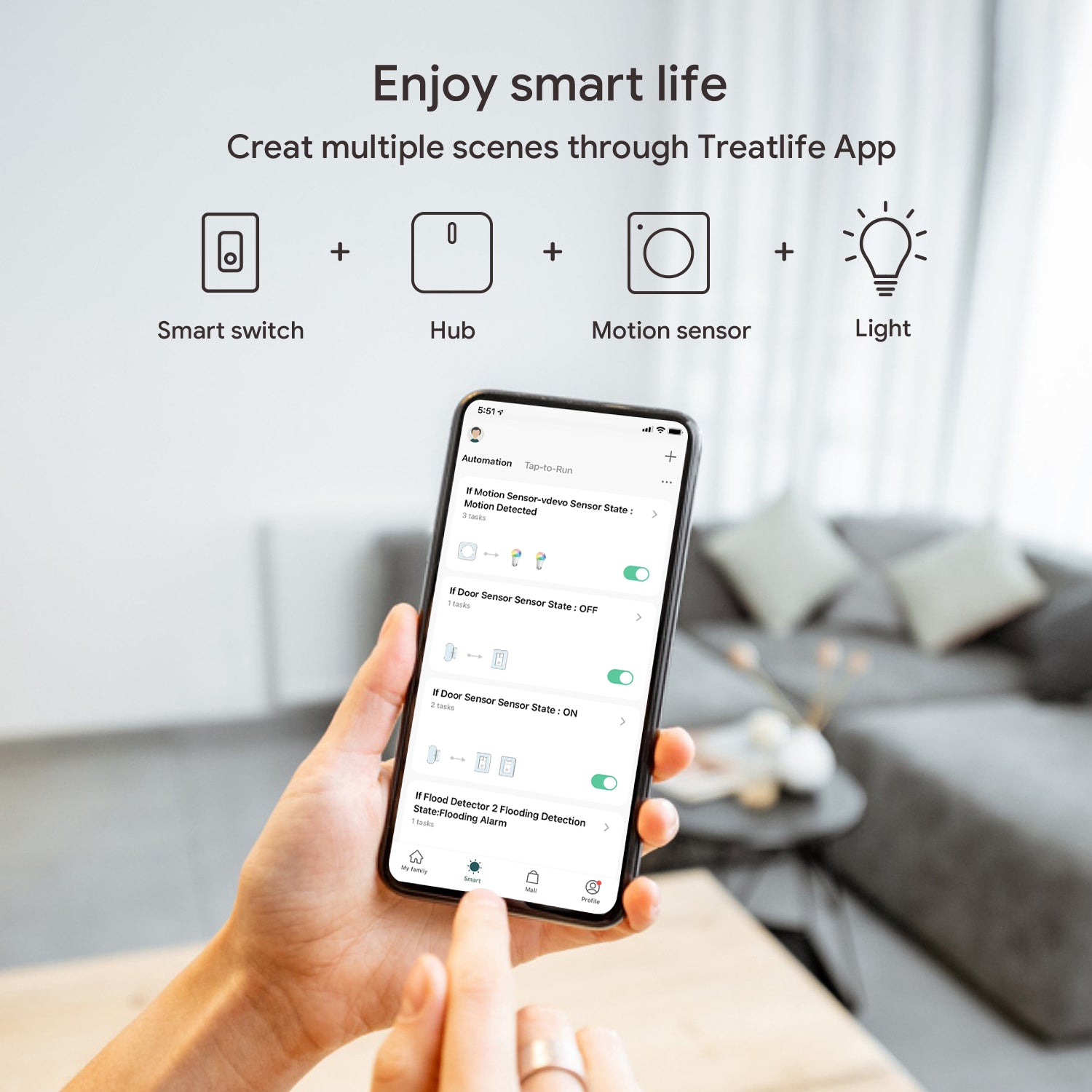 Can SmartLife or TreatLife app monitor power usage of WiFi Wall