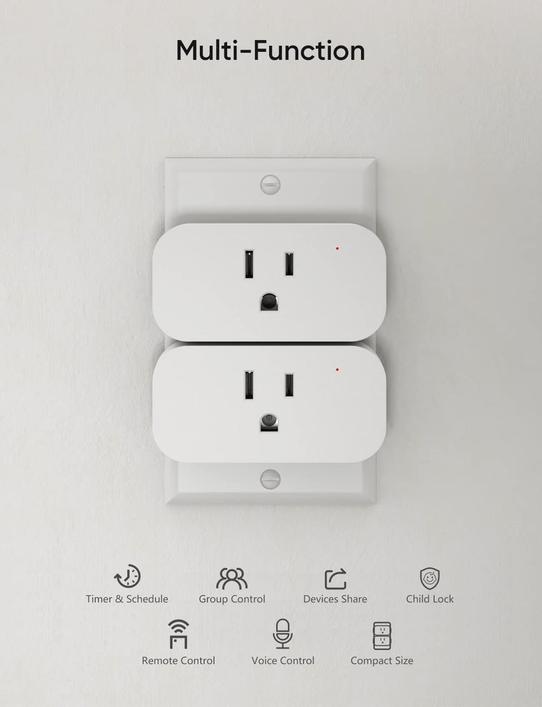 Treatlife Smart Plug Works with Apple HomeKit, Siri, Alexa, Google Hom