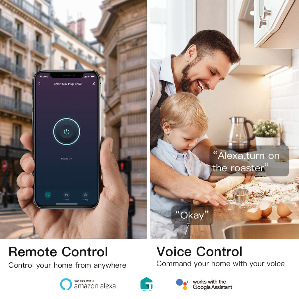 Treatlife Smart Plug Works with Alexa and Google Home