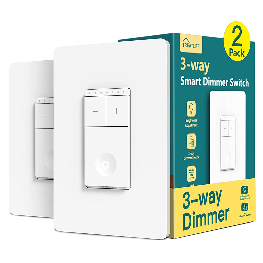Treatlife 3-Way Smart Dimmer Switch,400W,Neutral Wire Required