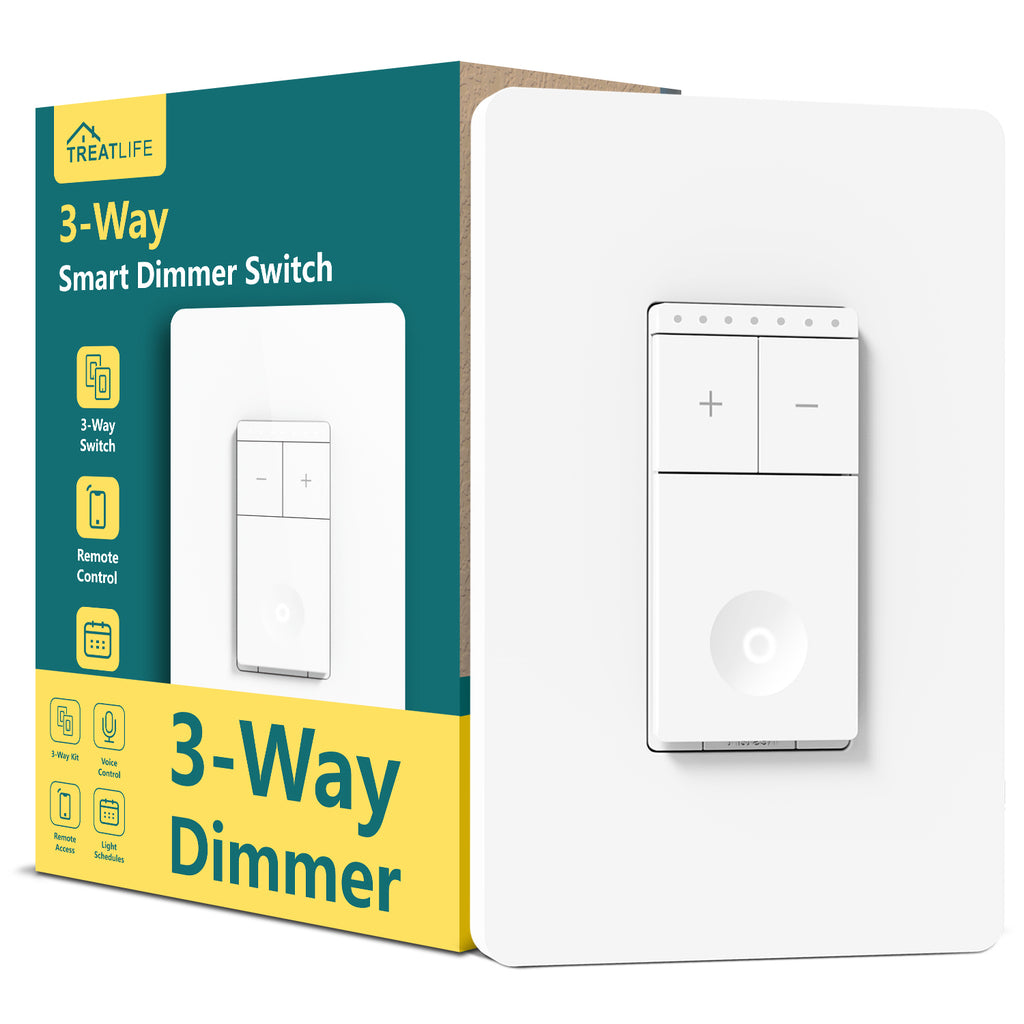 Treatlife 3-Way Smart Dimmer Switch,400W,Neutral Wire Required