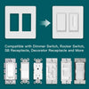 Treatlife Screwless Decorator Light Switch Wall Plates 5Pack, 3Pack 2-Gang & 2Pack 3-Gang