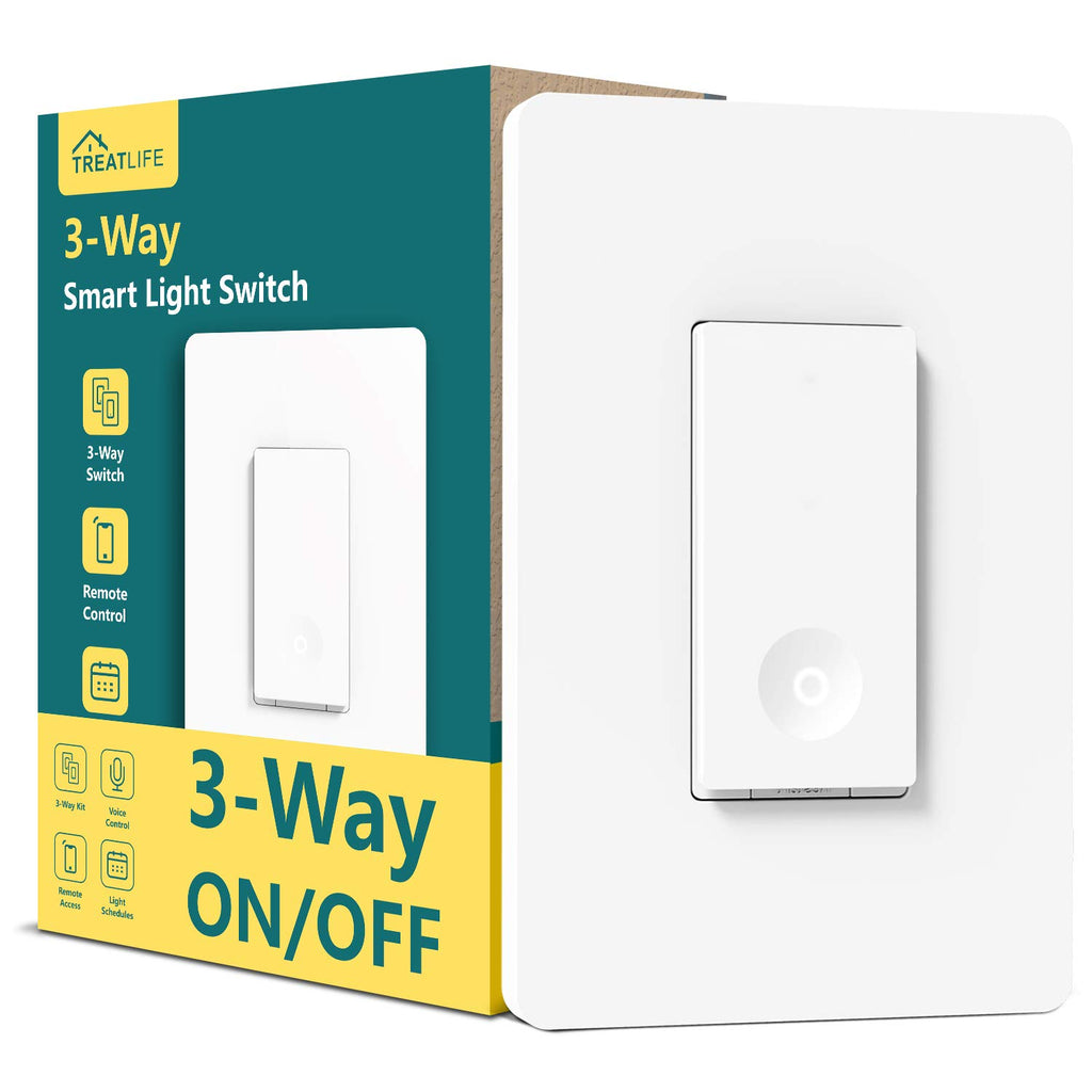 Treatlife Smart Light Switch,Neutral Wire Needed, 1 Pack SS02S-1P